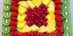 تزیین میوه تابستانی و بهاری ساده برای عروس و مهمان رسمی