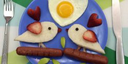 عکس ایده تزیین صبحانه کودک برای مدرسه و مهد با پنیر و گردو