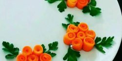 تزیین هویج برای مرغ و سالاد + تزیین هویج به شکل پاپیون و قلب