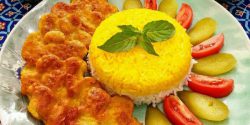 تزیین کباب تابه ای خانگی + تزیین کباب کوبیده مجلسی با برنج