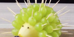 تزیین گلابی و انگور برای کودکان و تولد + تزیین میوه گلابی و موز