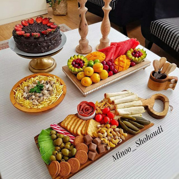 عکس تزیین میز پذیرایی عصرانه تزیین میز پذیرایی مهمان تزیین میز پذیرایی خواستگاری تزیین میز پذیرایی عروس پذیرایی عصرانه خوراکی برای دورهمی دوستانه