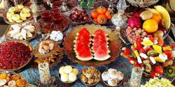 تزیین یلدایی ساده برای عروس و خانه +‌ تزیین شب یلدا سنتی