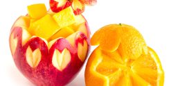 تزیین پرتقال به شکل پروانه و قلب برای مدرسه + تزیین پرتقال ساده