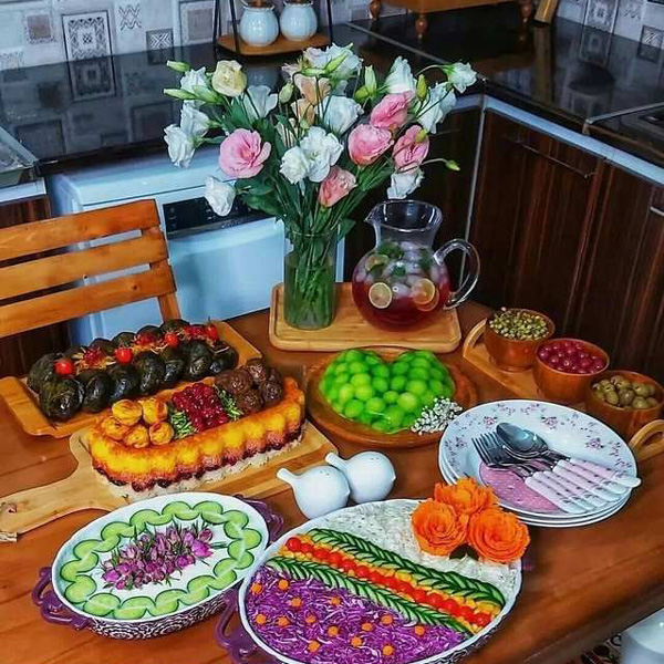 سفره آرایی برنج سفره آرایی ساده سفره آرایی مدرن سفره آرایی میوه سفره آرایی صبحانه سفره آرایی سالاد کانال آموزش سفره آرایی