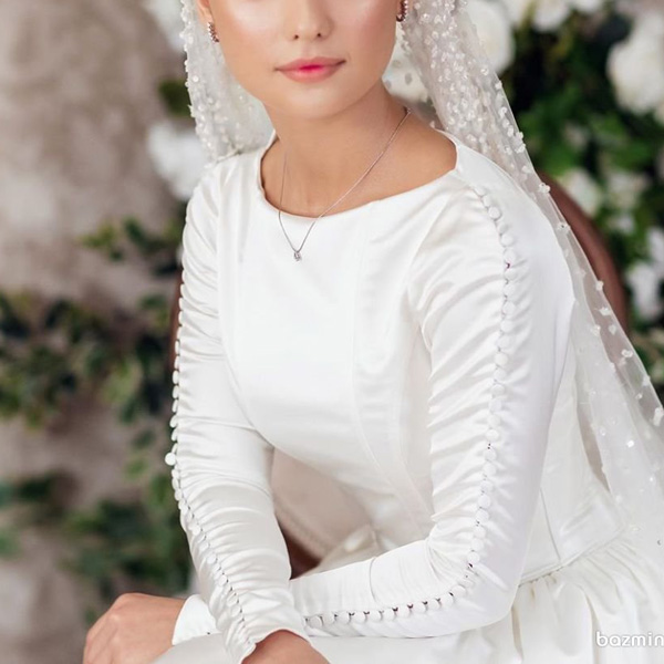 لباس عروس پوشیده ساده و شیک لباس عروس پوشیده ایرانی لباس عروس باحجاب اینستا لباس عروس پوشیده پفی لباس عروس محجبه