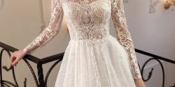 مدل لباس عروس آستین دار پرنسسی + لباس عروس آستین دار توری
