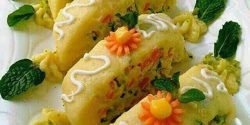 تزیین پوره سیب زمینی ساده و مجلسی برای کودکان و مدرسه