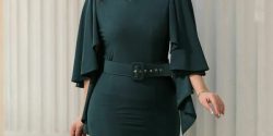 مدل لباس کرپ مجلسی ساده و دخترانه + لباس مجلسی کرپ بلند