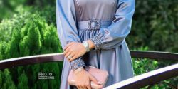 مدل لباس ساتن ساده بلند و مجلسی + پیراهن ساتن ساده