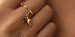 مدل انگشتر طلا ظریف زنانه جدید نگین دار + انگشتر طلا ظریف فانتزی