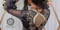 مدل لباس عربی ساده و مجلسی با حجاب + لباس عربی زنانه ساده