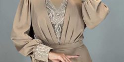 مدل یقه لباس مجلسی پوشیده + انواع مدل یقه لباس مجلسی