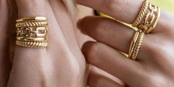 مدل انگشتر طلا زنانه جدید + انگشتر طلا بزرگ زنانه مجلسی