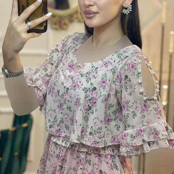 مدل لباس مجلسی با پارچه گلدار و ساده مدل لباس دو رنگ ساده و گلدار مدل لباس دوتیکه گلدار مدل لباس با پارچه کرپ حریر گلدار مدل لباس با پارچه های گل گلی مدل لباس حریر گلدار دو تیکه مدل لباس مجلسی حریر طرح دار بلند مدل لباس مجلسی حاشیه دار جدید