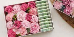 تزیین پول با گل طبیعی و روبان برای هدیه تولد و عروسی