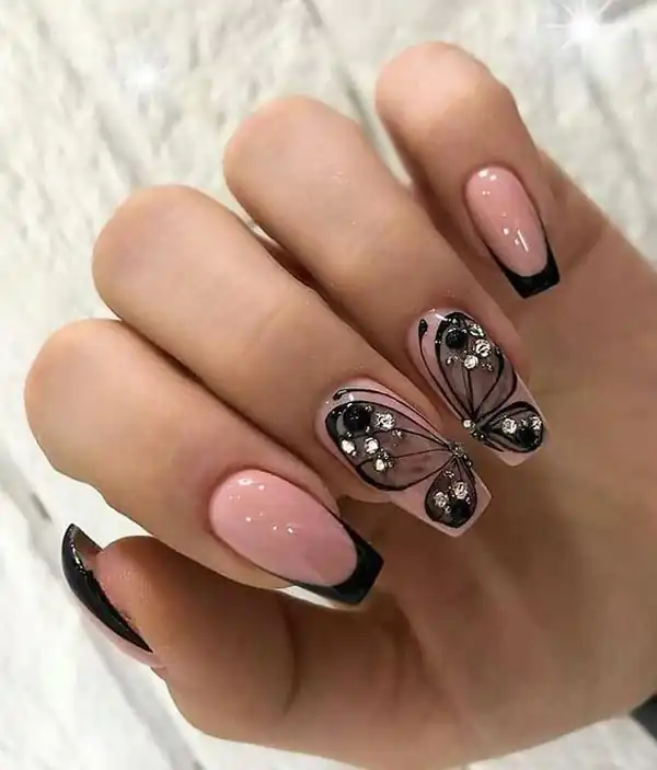 مدل ناخن پروانه ای