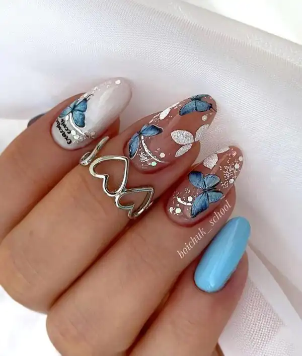 مدل ناخن پروانه ای