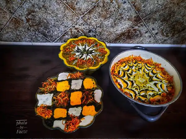 تزیین آش رشته مجلسی