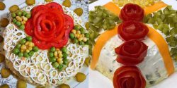 تزیین سالاد الویه مجلسی قالبی و بدون قالب برای مهمانی