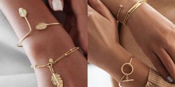زیباترین مدل دستبند طلا با طرح های زنجیری و النگویی زنانه