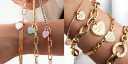 مدل دستبند طلا قلب آویز دار برای خانوم های خوش سلیقه