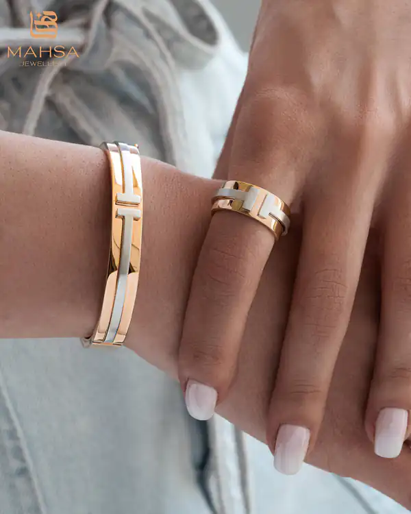 مدل جدید ست دستبند و انگشتر طلا