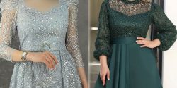 مدل لباس پرنسسی آستین دار با شیک ترین طرح های ژورنالی