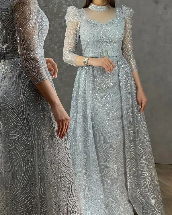 مدل لباس پرنسسی آستین دار