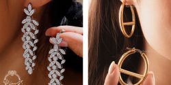 مدل گوشواره طلا زنانه جدید با طرح های میخی و حلقه ای