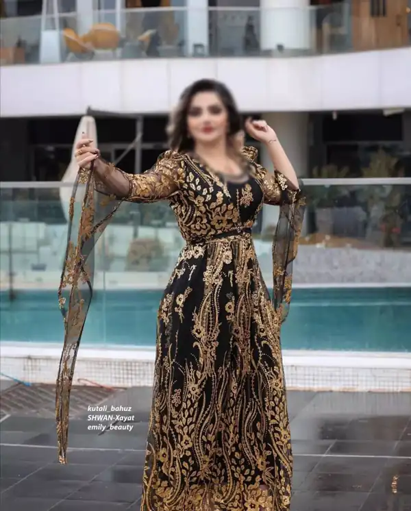 مدل لباس کردی توری