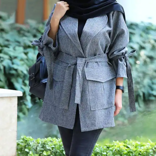مدل مانتو کمربند دار