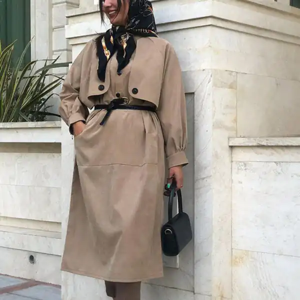 مدل مانتو کمربند دار