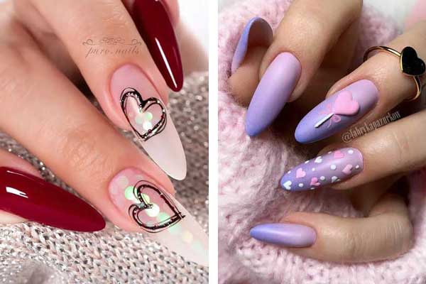 طرح ناخن ضربان قلب طرح ناخن عاشقانه ژلیش ناخن طرح قلب طرح ناخن قلب مشکی طرح ناخن قلب صورتی طرح ناخن قلب ساده