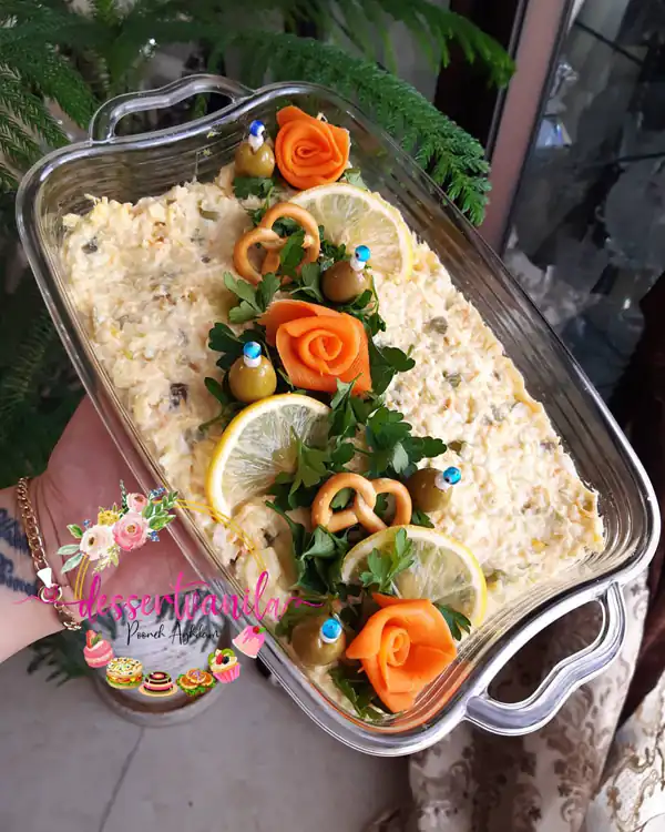 تزیین سالاد الویه برای تولد