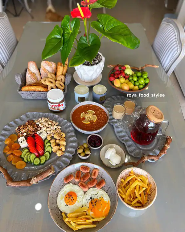 تزیین صبحانه لاکچری