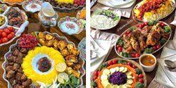 چیدمان میز شام مهمانی برای ایده گرفتن + تزیین میز مهمانی