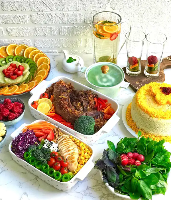 چیدمان میز شام