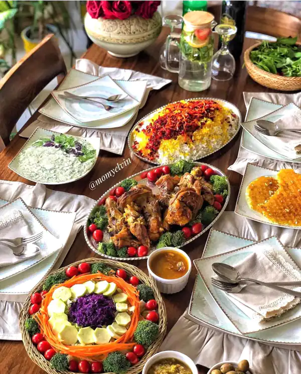 چیدمان میز شام