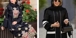 مدل مانتو شیک و باکلاس مشکی با طرح های ساده زنانه