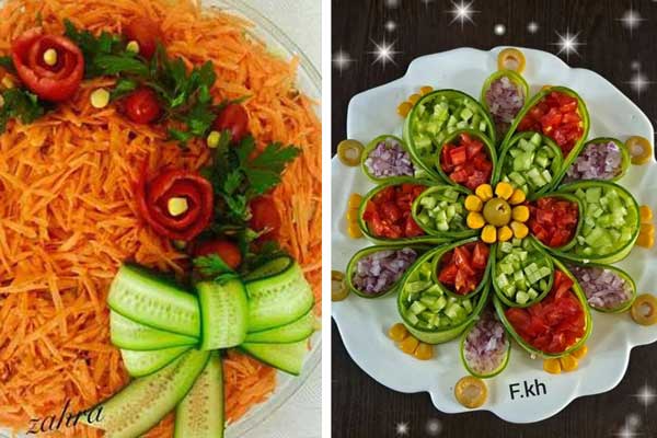 تزیین سالاد برای مهمانی سالاد جدید و شیک تزیین سالاد کاهو در ظرف گرد تزیین سالاد کاهو و خیار و گوجه و هویج تزیین سالاد ساده و شیک تزیین سالاد برای مهمانی جدید