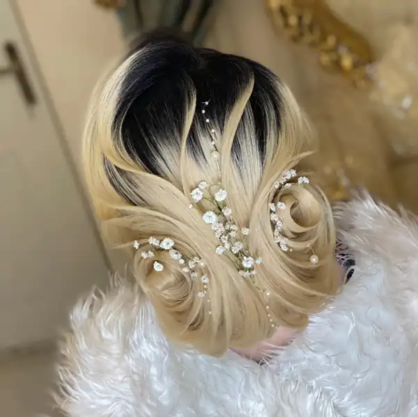 مدل شینیون گل رز