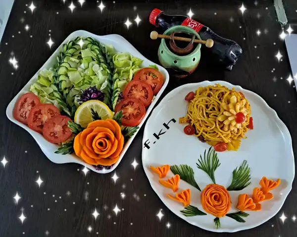 تزیین ماکارونی ساده