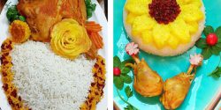 تزیین مرغ برای مهمانی و سفره شام به شکل های جذاب