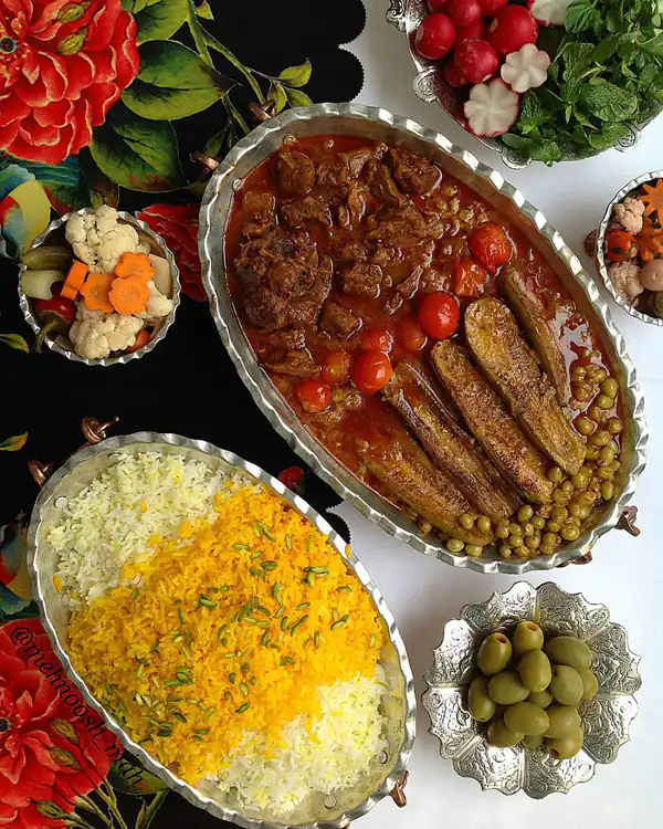 تزیین پلو مجلسی