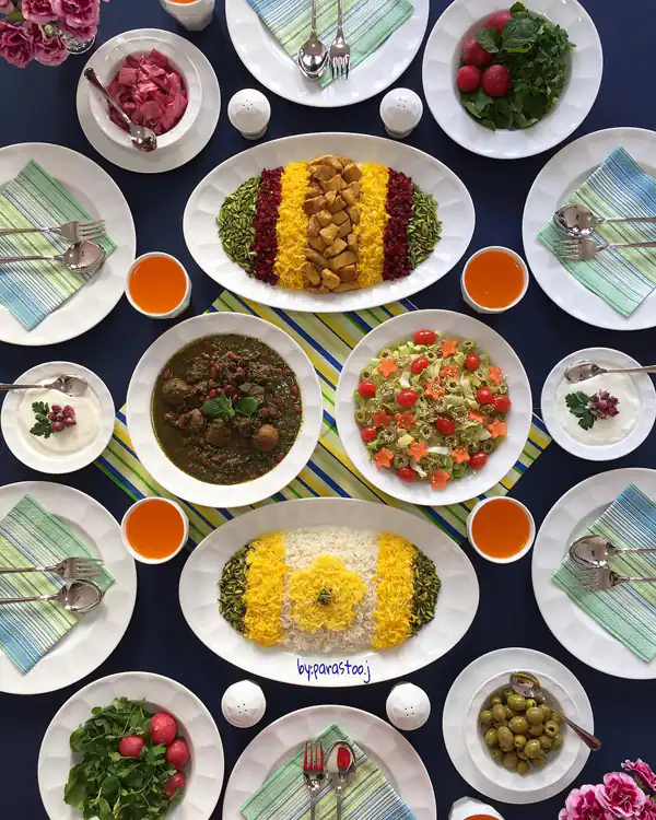 تزیین پلو مجلسی