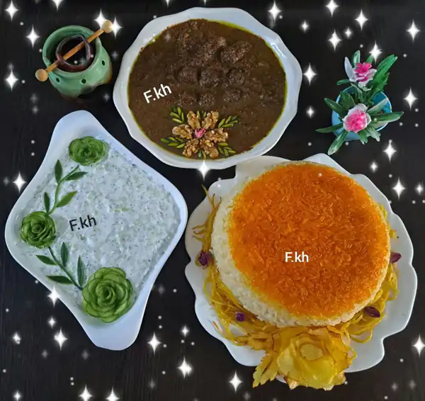 تزیین پلو مجلسی