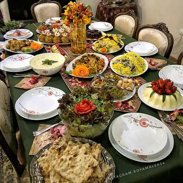 عکس میز شام