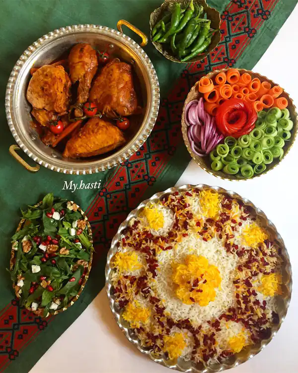 چیدمان میز شام شیک