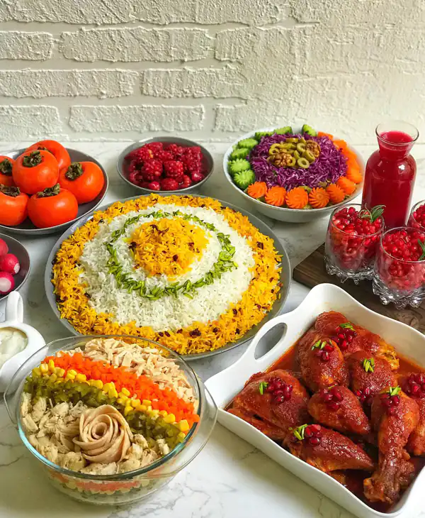 چیدمان میز شام شیک